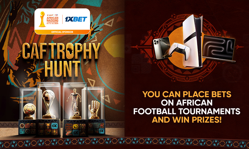 CAF Trophy Hunt: Win Samsung Galaxy, GoPro HERO13, PlayStation 5 Pro, and other prizes in 1xBet promo!